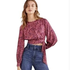 Boden Blouson Wrap Crop Top Boho Hippie Sustainable 12